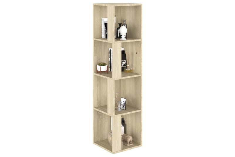Hörnhylla sonoma-ek 33x33x132 cm spånskiva - Brun - Förvaring - Hyllor - Hörnhylla