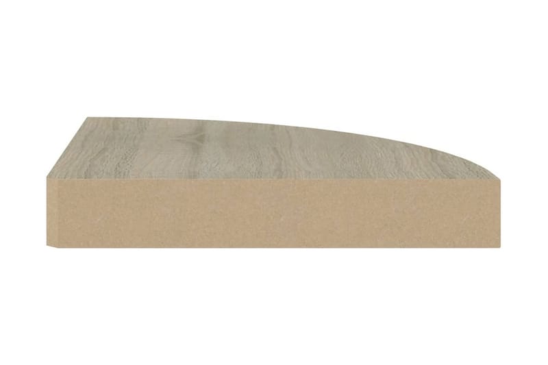 Svävande hörnhylla ek 25x25x3,8 cm MDF - Brun - Förvaring - Hyllor - Hörnhylla