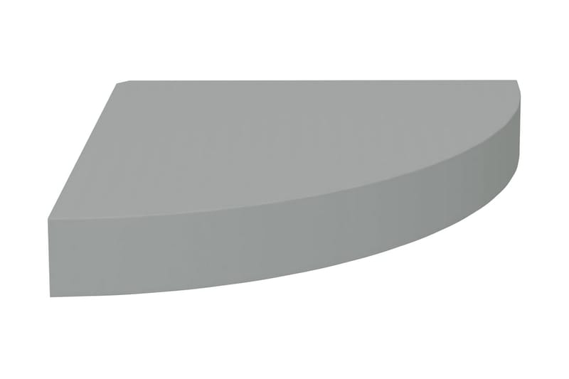 Svävande hörnhylla grå 25x25x3,8 cm MDF - Gr�å - Förvaring - Hyllor - Hörnhylla