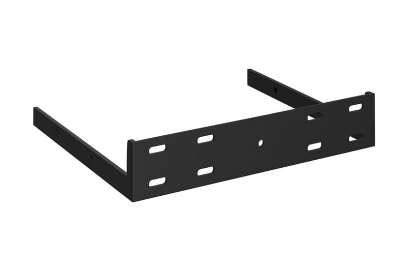 Svävande hörnhylla svart högglans 25x25x3,8 cm MDF - Svart - Förvaring - Hyllor - Hörnhylla