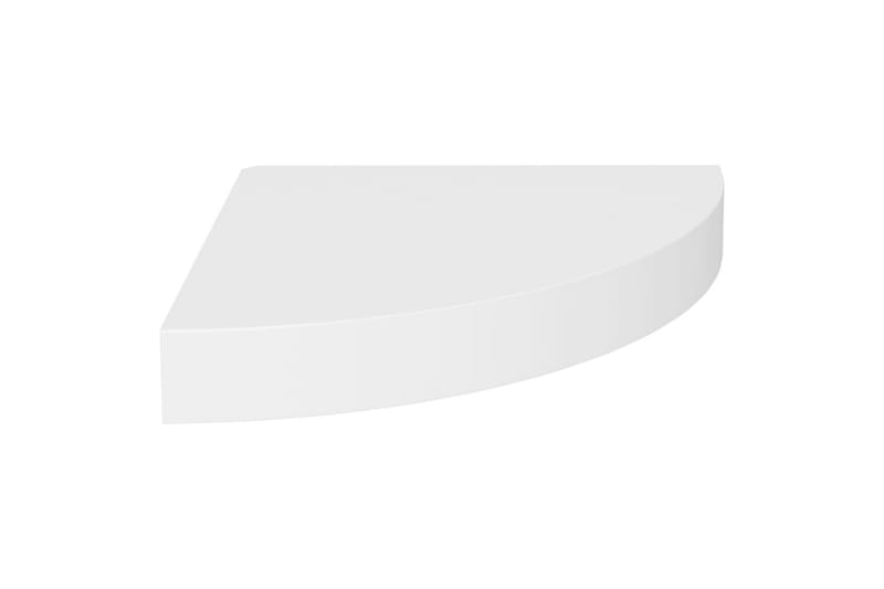 Svävande hörnhylla vit 25x25x3,8 cm MDF - Vit - Förvaring - Hyllor - Hörnhylla