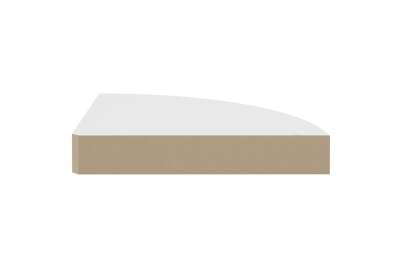Svävande hörnhylla vit 25x25x3,8 cm MDF - Vit - Förvaring - Hyllor - Hörnhylla