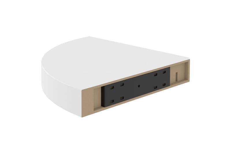 Svävande hörnhylla vit 25x25x3,8 cm MDF - Vit - Förvaring - Hyllor - Hörnhylla