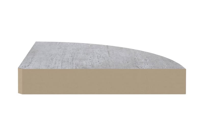 Svävande hörnhyllor 2 st betonggrå 35x35x3,8 cm MDF - Grå - Förvaring - Hyllor - Hörnhylla