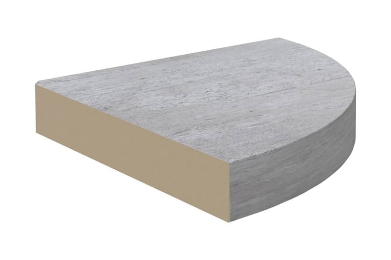 Svävande hörnhyllor 2 st betonggrå 35x35x3,8 cm MDF - Grå - Förvaring - Hyllor - Hörnhylla