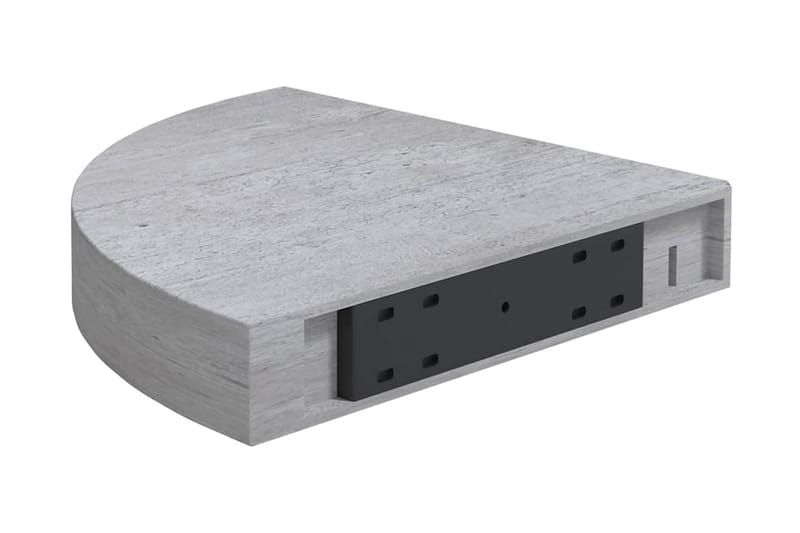 Svävande hörnhyllor 2 st betonggrå 35x35x3,8 cm MDF - Grå - Förvaring - Hyllor - Hörnhylla