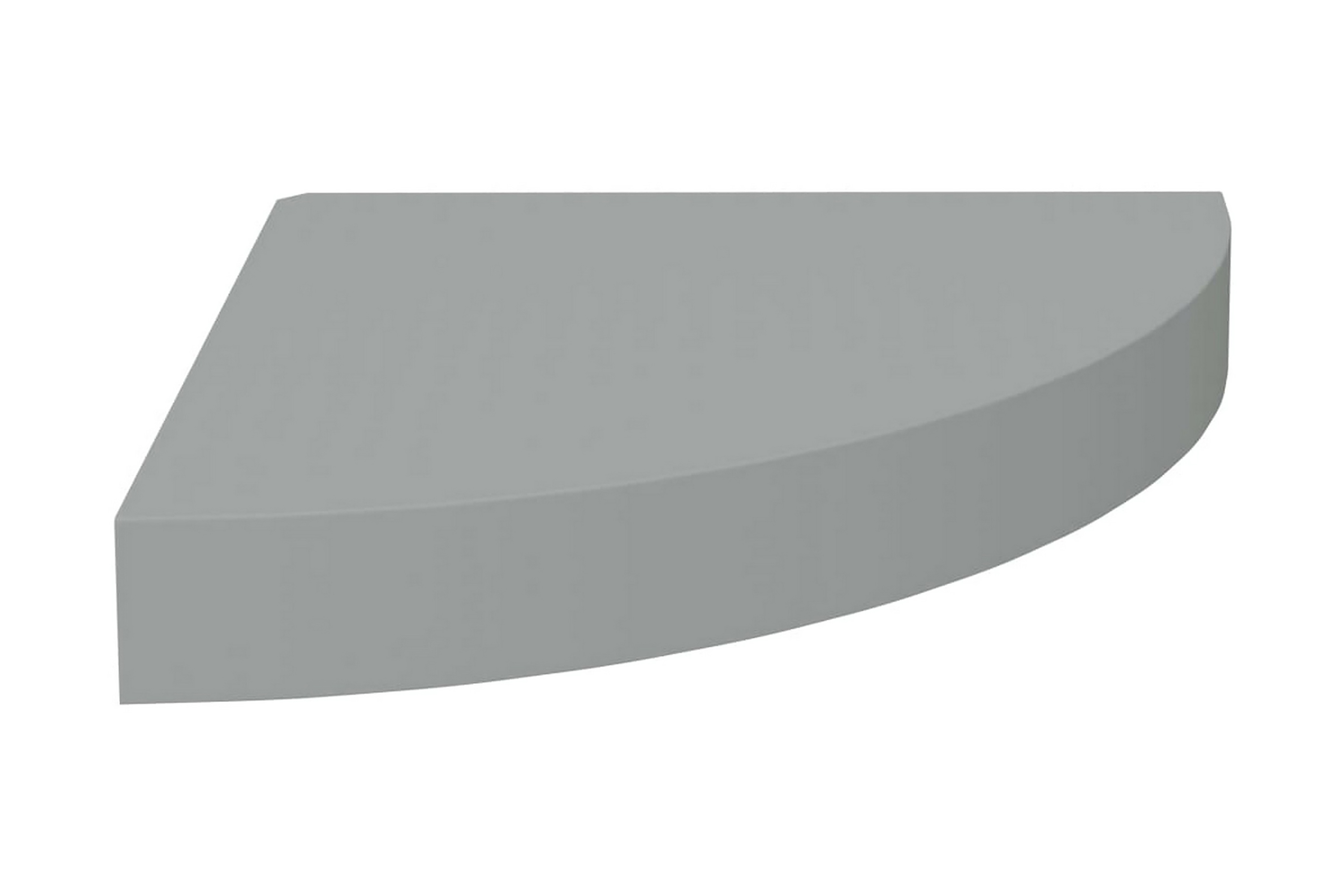 Svävande hörnhyllor 2 st grå 25x25x3,8 cm MDF – Grå