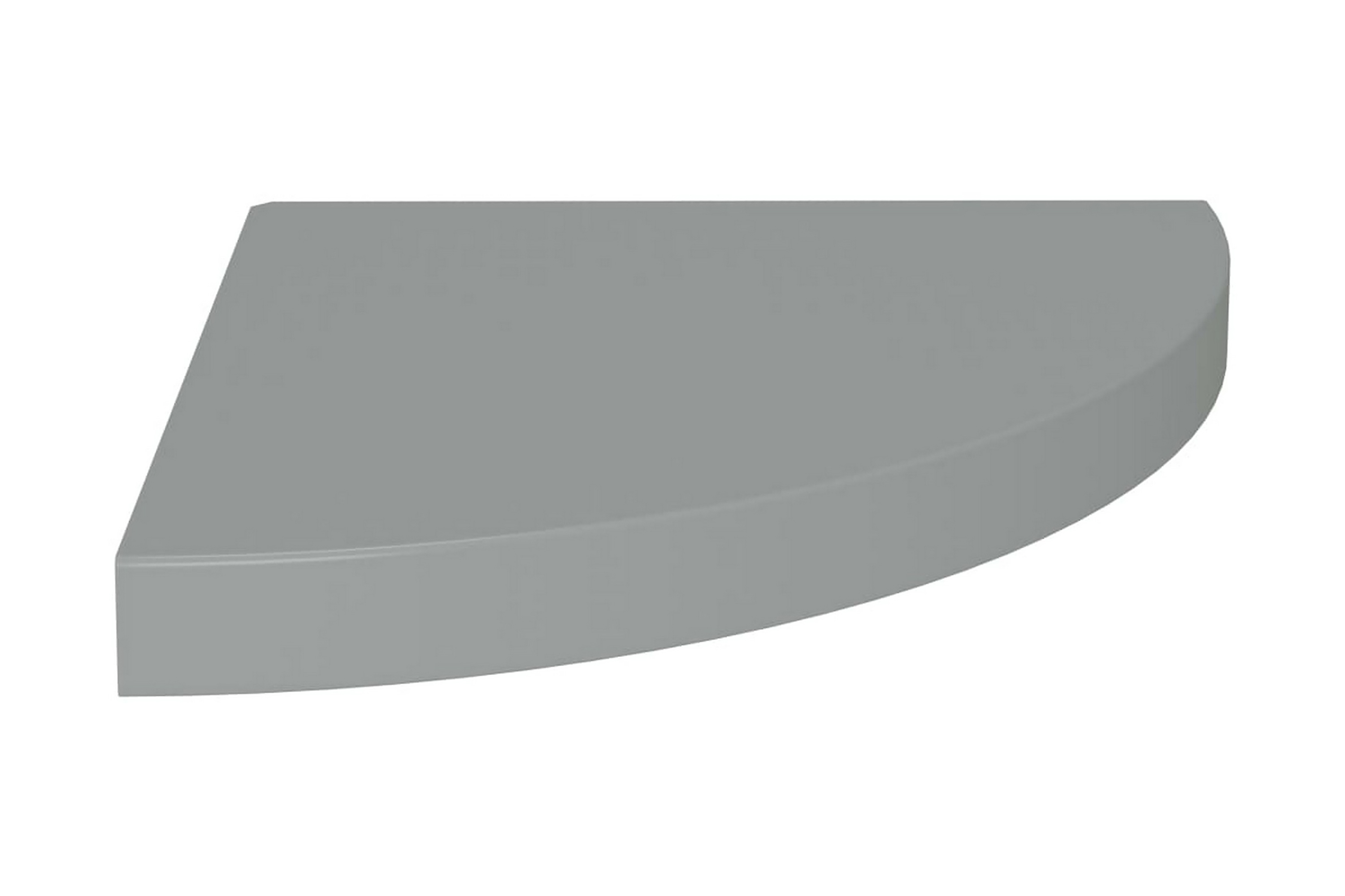 Svävande hörnhyllor 2 st grå 35x35x3,8 cm MDF – Grå