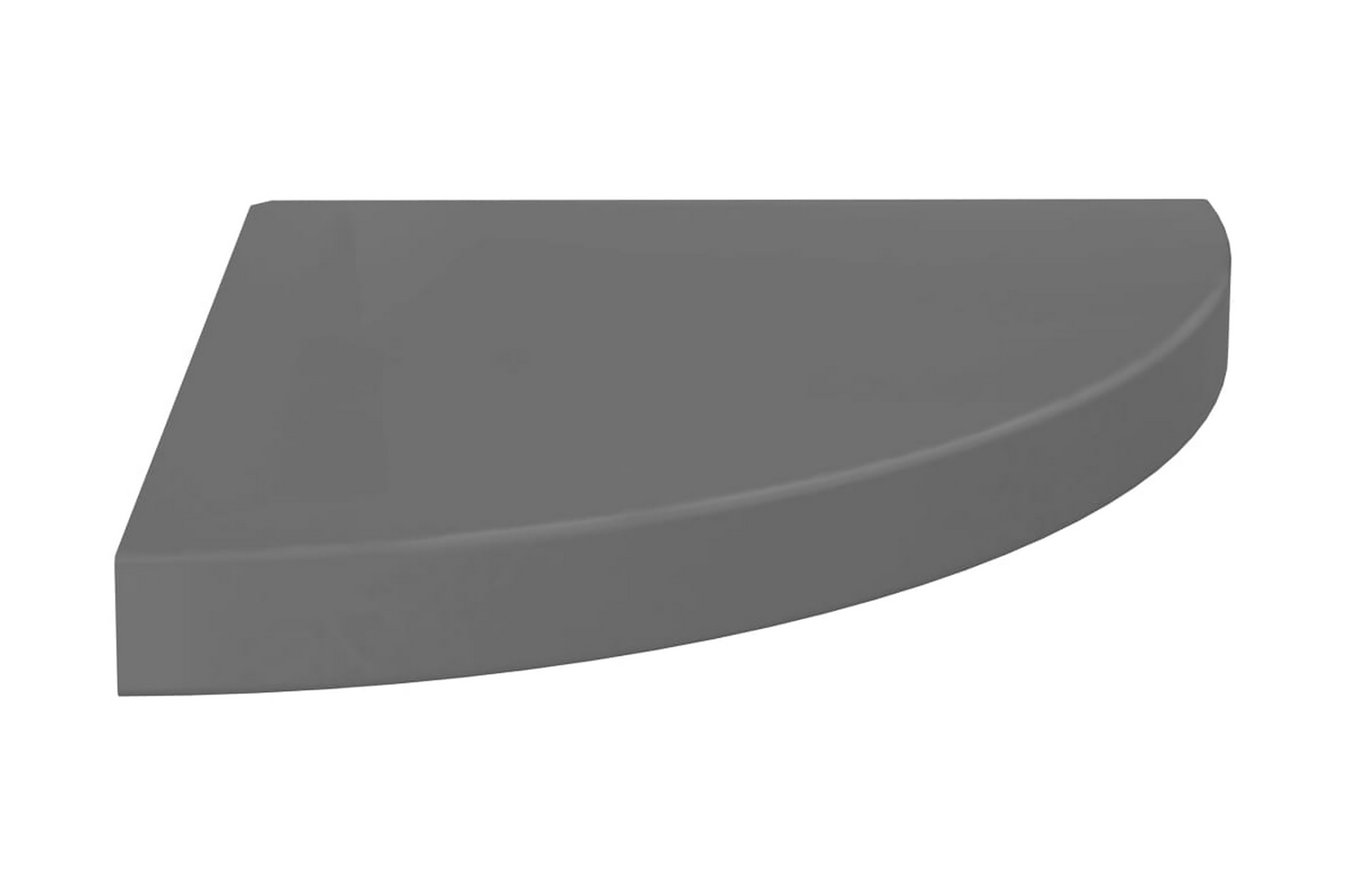 Svävande hörnhyllor 2 st grå högglans 35x35x3,8 cm MDF – Grå