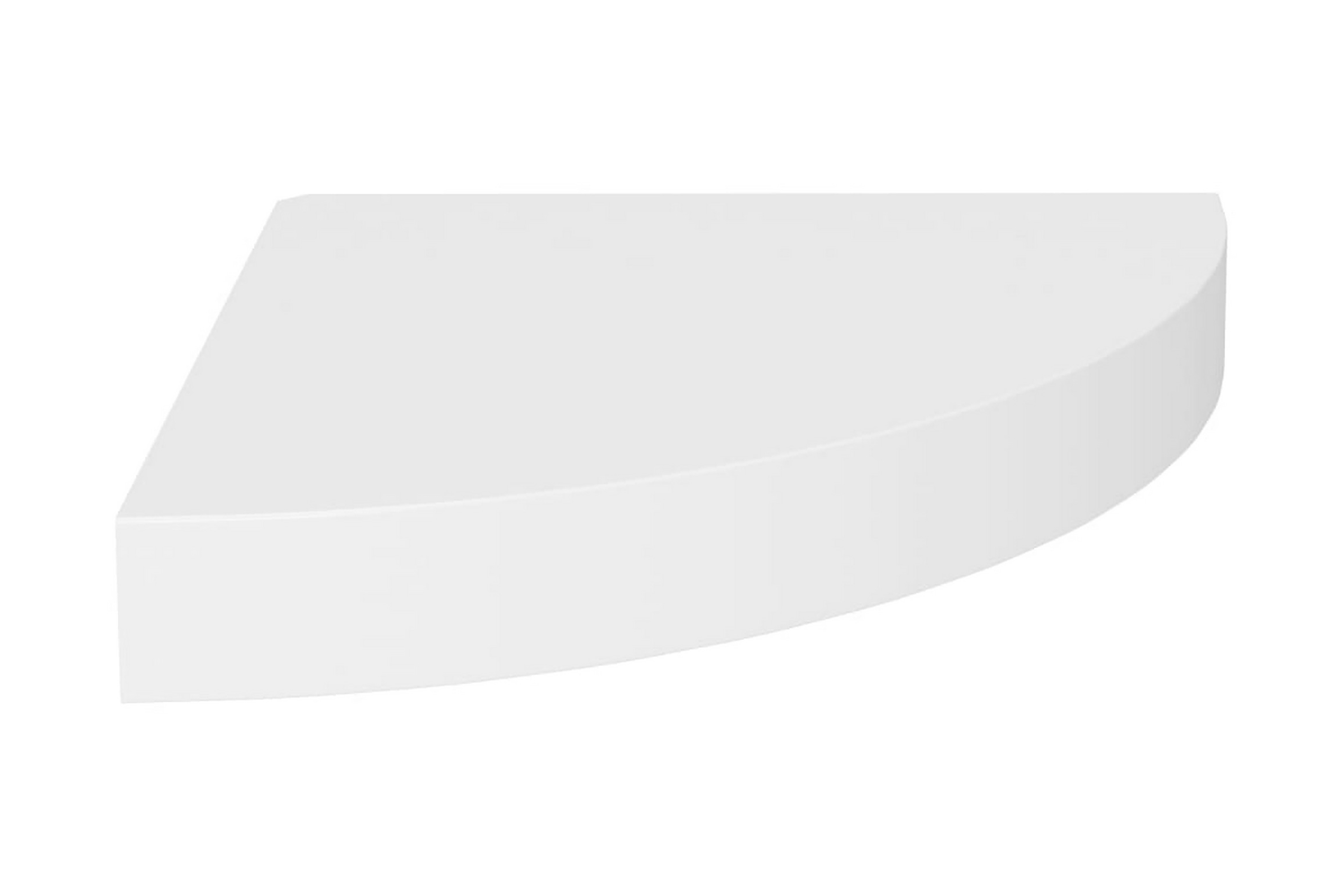 Svävande hörnhyllor 2 st vit 25x25x3,8 cm MDF – Vit