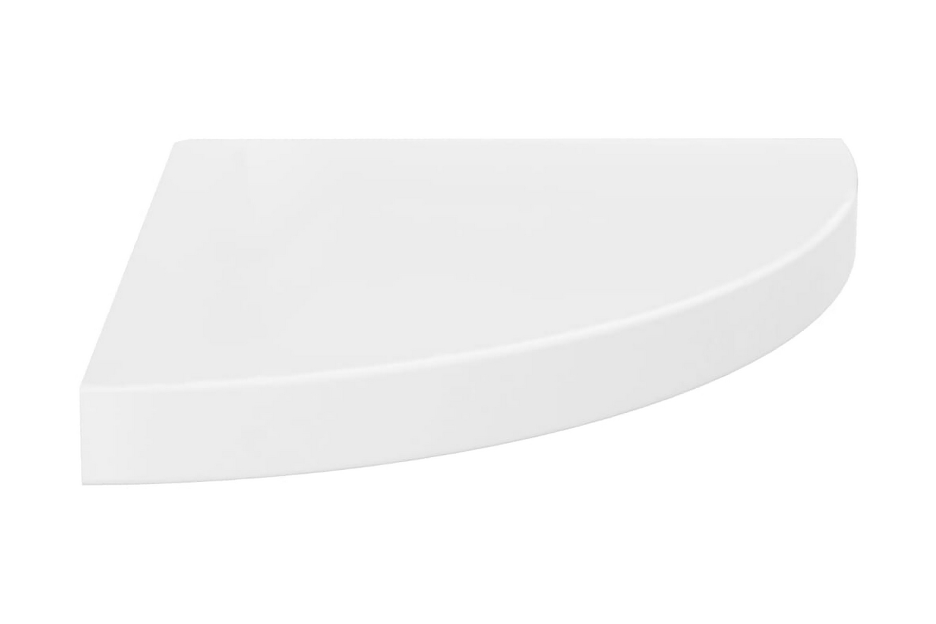 Svävande hörnhyllor 2 st vit högglans 35x35x3,8 cm MDF – Vit