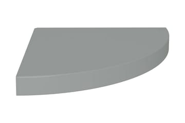 Svävande h�örnhyllor 4 st grå 35x35x3,8 cm MDF