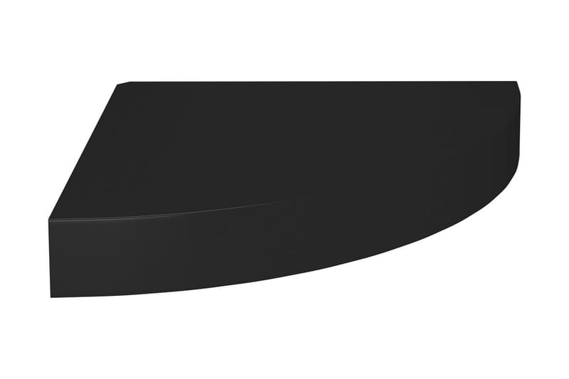 Svävande hörnhyllor 4 st svart 25x25x3,8 cm MDF - Svart - Förvaring - Hyllor - Hörnhylla