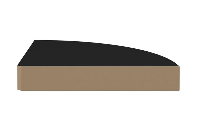 Svävande hörnhyllor 4 st svart 25x25x3,8 cm MDF - Svart - Förvaring - Hyllor - Hörnhylla