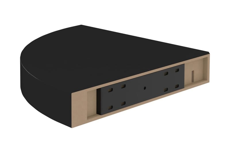 Svävande hörnhyllor 4 st svart 25x25x3,8 cm MDF - Svart - Förvaring - Hyllor - Hörnhylla
