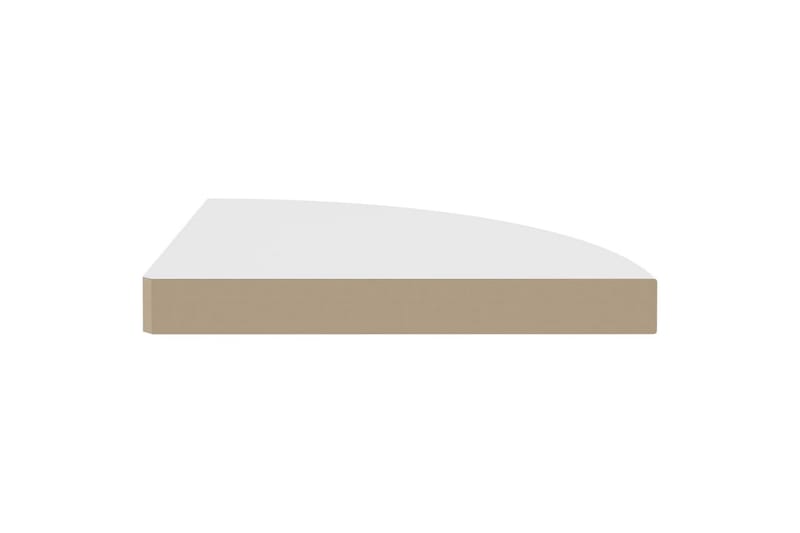 Svävande hörnhyllor 4 st vit 35x35x3,8 cm MDF - Vit - Förvaring - Hyllor - Hörnhylla
