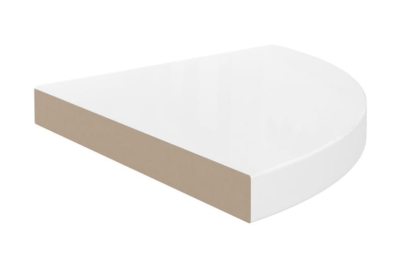 Svävande hörnhyllor 4 st vit högglans 35x35x3,8 cm MDF - Vit - Förvaring - Hyllor - Hörnhylla