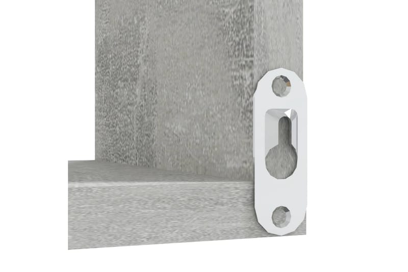 Vägghyllor hörn 2 st betonggrå 40x40x50 cm spånskiva - Betonggrå - Förvaring - Köksförvaring - Kökshylla