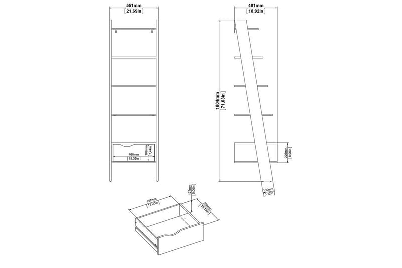 Hostafranc Bokhylla 180 cm - Natur - Förvaring - Hyllor - Bokhylla