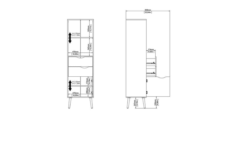 Hostafranc Bokhylla 50,2 cm - Vit - Förvaring - Hyllor - Bokhylla