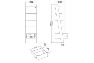 Hostafranc Bokhylla 55,1 cm i Ek - Vit - Förvaring - Hyllor - Bokhylla