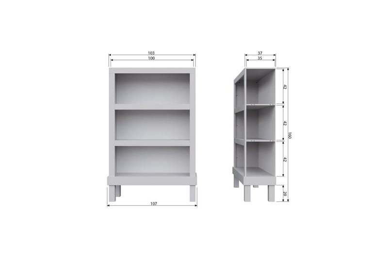 Hyllor WOOOD Öppen Skåp Bonk Graphite Grey - Förvaring - Hyllor - Hyllplan & hyllkonsoler