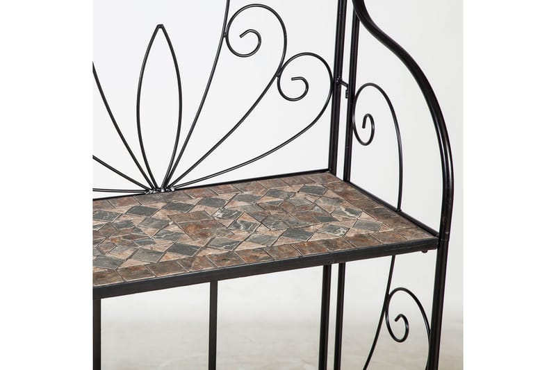 Hylla Mosaic 60x30xh128 cm 3-Lags Mörkgrå/Brun - Utemöbler - Övrigt utemöbler - Tillbehör - Hylla utomhus