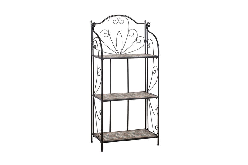 Hylla Mosaic 60x30xh128 cm 3-Lags Mörkgrå/Brun