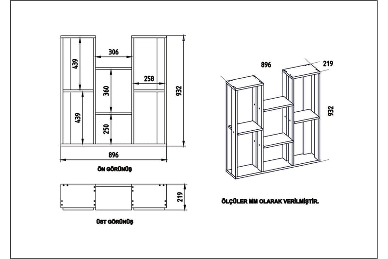 MERLEY Växtbord 90 cm Valnöt - Förvaring - Hyllor - Hyllplan & hyllkonsoler