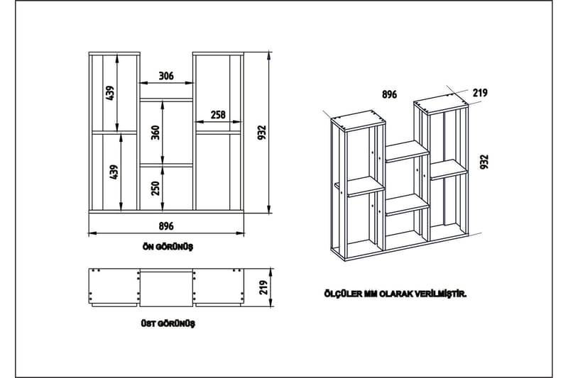 NAJAAH Växtbord 90 cm Vit - Hyllplan & hyllkonsoler