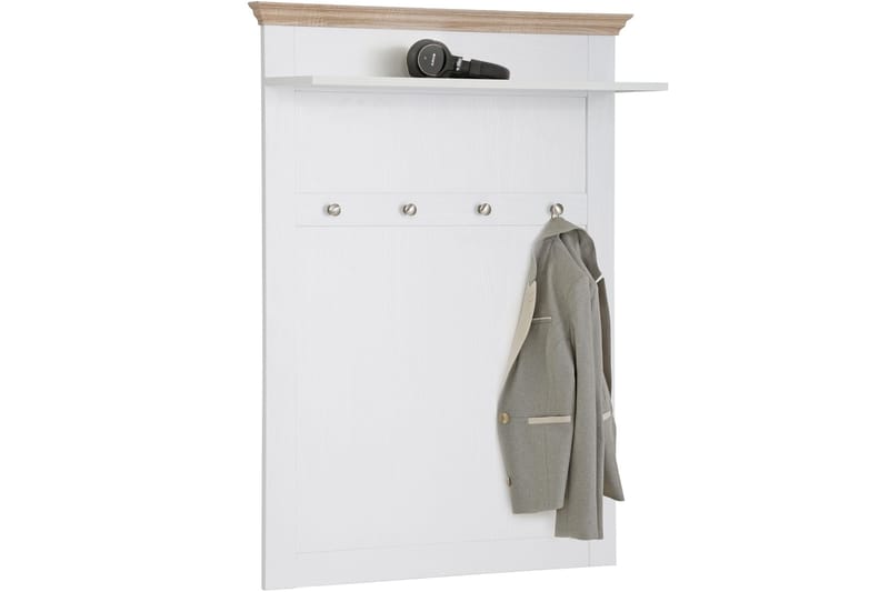 Dareia Hylla 80 cm - Vit/Brun - Förvaring - Sko- & klädförvaring - Klädhängare - Klädställning