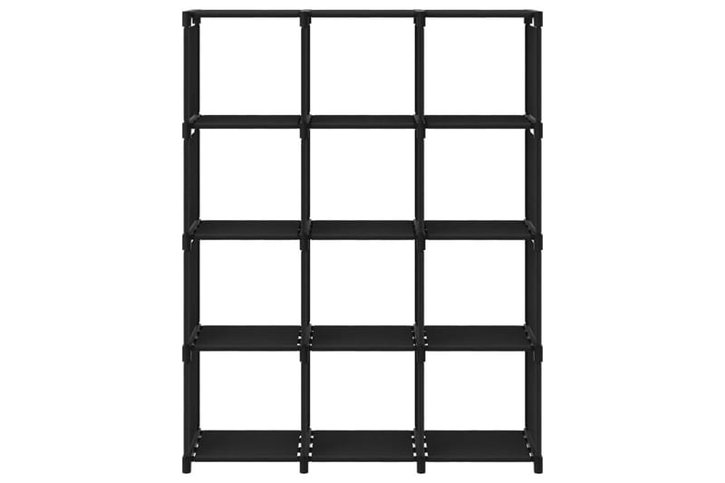 Hylla med 12 kuber 103x30x141 cm tyg - Svart - Förvaring - Hyllor - Hyllsystem