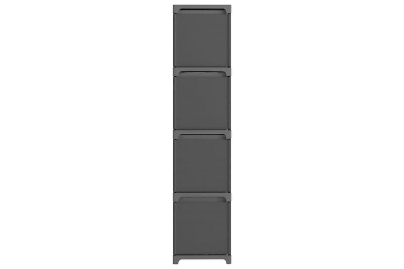 Hylla med 12 kuber med lådor grå 103x30x141 cm tyg - Grå - Förvaring - Hyllor - Hyllsystem