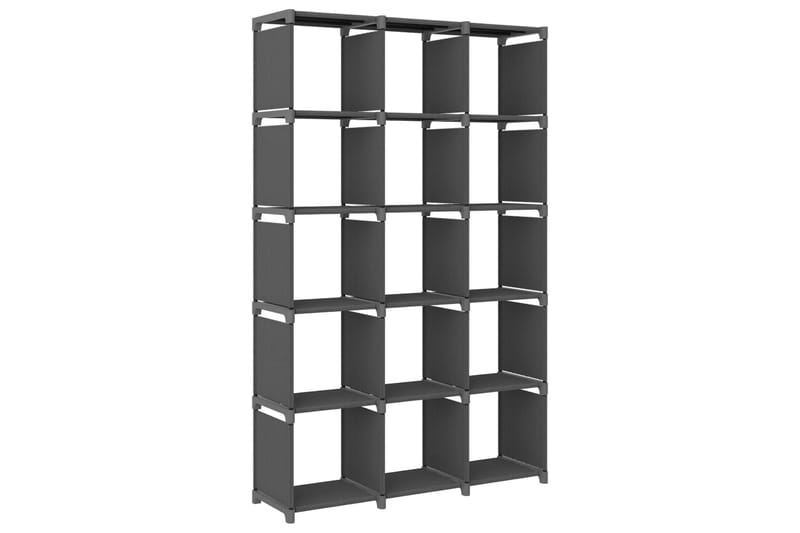 Hylla med 15 kuber grå 103x30x175,5 cm tyg - Grå - Förvaring - Hyllor - Hyllsystem