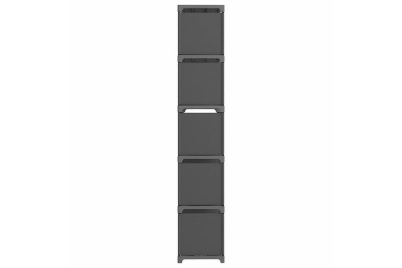 Hylla med 15 kuber grå 103x30x175,5 cm tyg - Grå - Förvaring - Hyllor - Hyllsystem