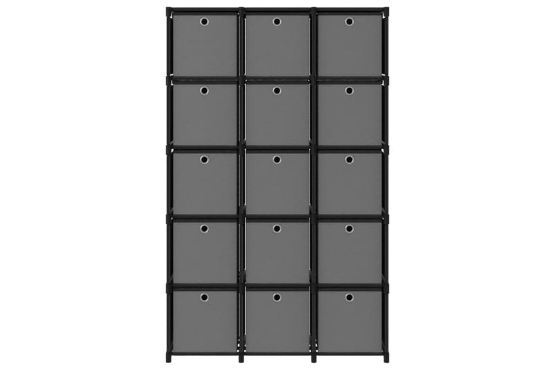 Hylla med 15 kuber svart 103x30x175,5 cm tyg - Svart - Förvaring - Hyllor - Hyllsystem