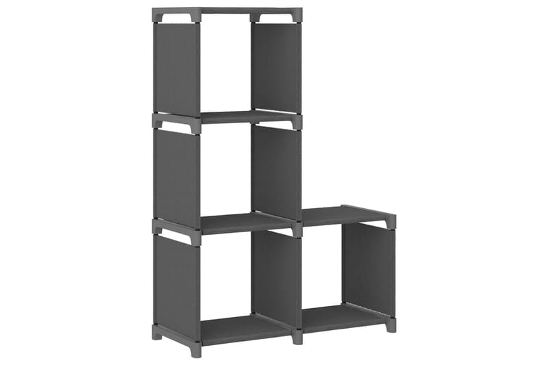 Hylla med 4 kuber grå 69x30x72,5 cm tyg - Grå - Förvaring - Hyllor - Hyllsystem