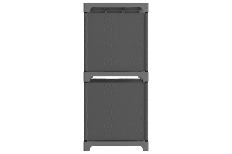 Hylla med 4 kuber grå 69x30x72,5 cm tyg - Grå - Förvaring - Hyllor - Hyllsystem