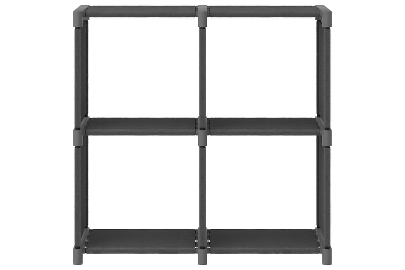 Hylla med 4 kuber grå 69x30x72,5 cm tyg - Grå - Förvaring - Hyllor - Hyllsystem