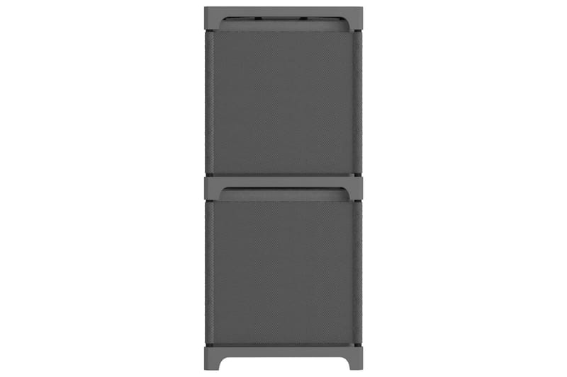 Hylla med 4 kuber med lådor grå 69x30x72,5 cm tygs - Grå - Förvaring - Hyllor - Hyllsystem