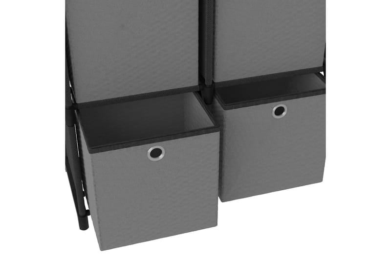 Hylla med 6 kuber med lådor svart 103x30x72,5 cm tyg - Svart - Förvaring - Hyllor - Hyllsystem