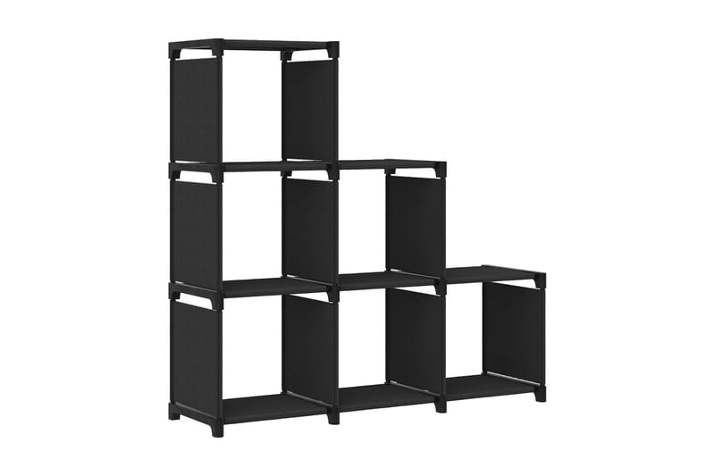 Hylla med 6 kuber svart 103x30x72,5 cm tyg - Svart - Förvaring - Hyllor - Hyllsystem