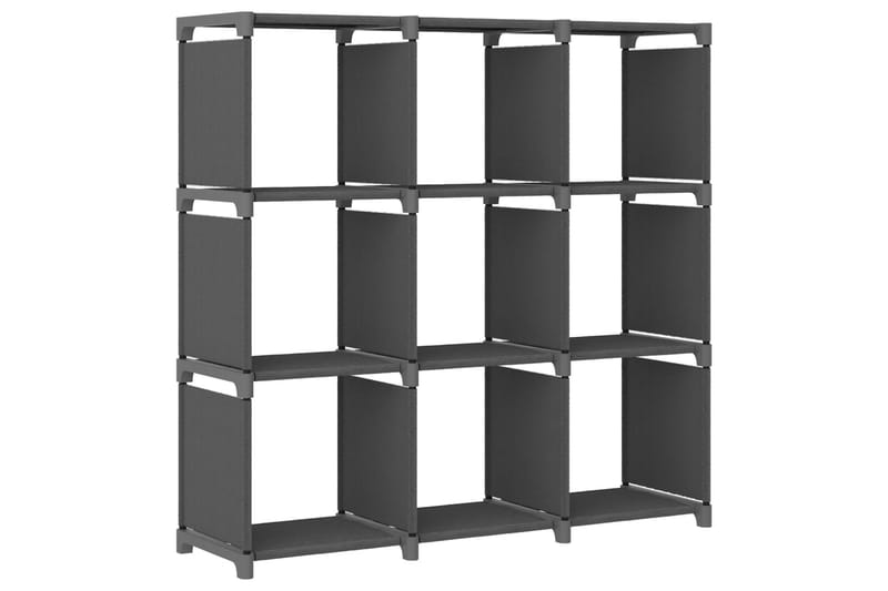 Hylla med 9 kuber grå 103x30x107,5 cm tyg - Grå - Förvaring - Hyllor - Hyllsystem