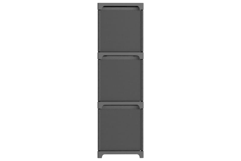 Hylla med 9 kuber med lådor grå 103x30x107,5 cm tyg - Grå - Förvaring - Hyllor - Hyllsystem