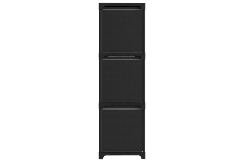 Hylla med 9 kuber med lådor svart 103x30x107,5 cm tyg - Svart - Förvaring - Hyllor - Hyllsystem