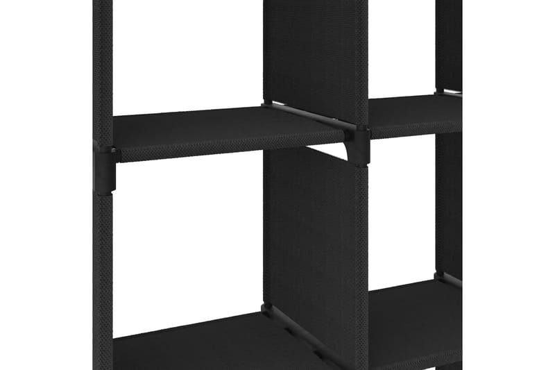 Hylla med 9 kuber svart 103x30x107,5 cm tyg - Svart - Förvaring - Hyllor - Hyllsystem