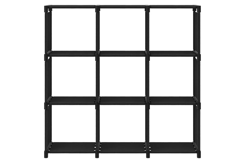 Hylla med 9 kuber svart 103x30x107,5 cm tyg - Svart - Förvaring - Hyllor - Hyllsystem
