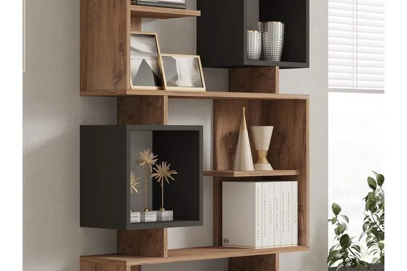 Icardi Bokhylla 90 cm - Brun/Antracit - Förvaring - Hyllor - Bokhylla