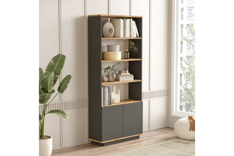 Jaivind Bokhylla 75 cm - Brun/Antracit - Förvaring - Hyllor - Bokhylla