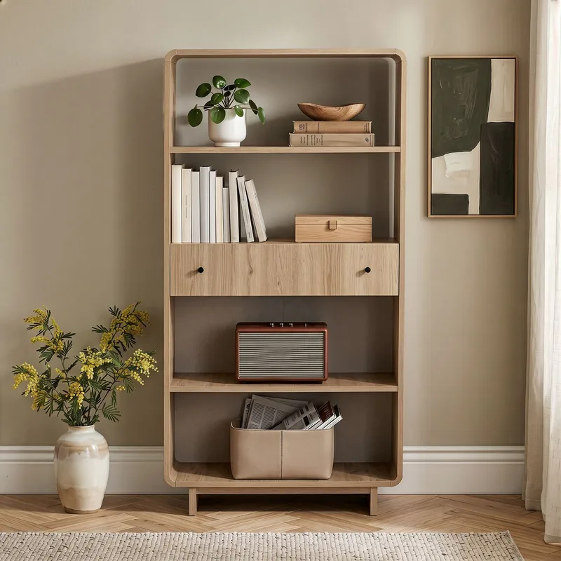 Kalvo Bokhylla 78x153x34 cm - Ek - Förvaring - Hyllor - Bokhylla